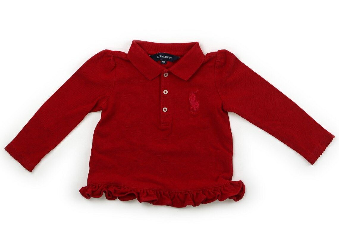 ラルフローレン Ralph Lauren ポロシャツ 90 女の子 レッド、フリル 子供服 ベビー服 キッズ アウトレット ユーズド 【中古】キッズ・ベビー・マタニティ