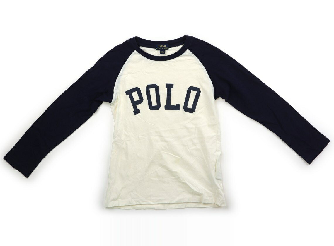 ポロラルフローレン POLO RALPH LAUREN Tシャツ・カットソー 140 男の子 ネイビー・オフホワイト 子供服 ベビー服 キッズ アウトレット ユーズド 【中古】キッズ・ベビー・マタニティ