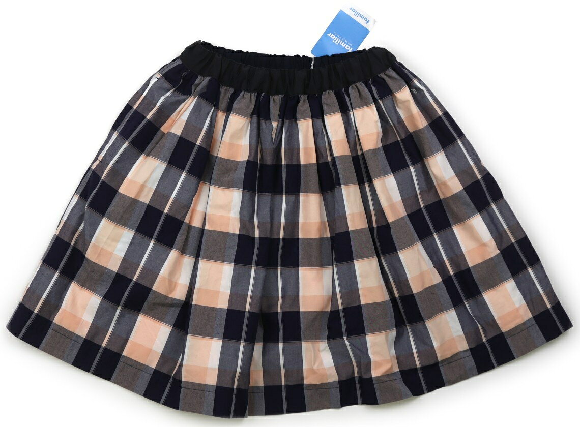 Rakuten - ファミリア familiar スカート 150 女の子 ネイビー、コーラル、白 子供服 ベビー服 キッズ アウトレット ユーズド 【中古】キッズ・ベビー・マタニティ