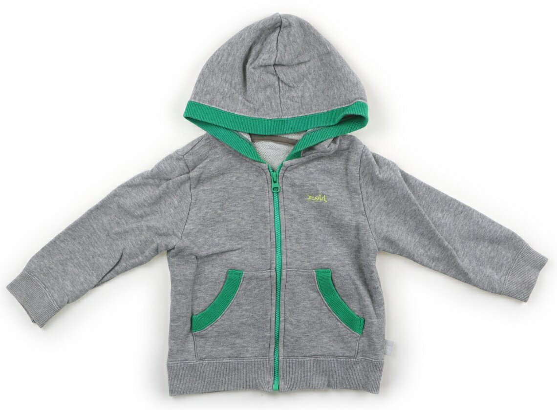 Xガール X-Girl パーカー 90 男の子 杢グレー・グリーン 子供服 ベビー服 キッズ アウトレット ユーズド 【中古】キッズ・ベビー・マタニティ
