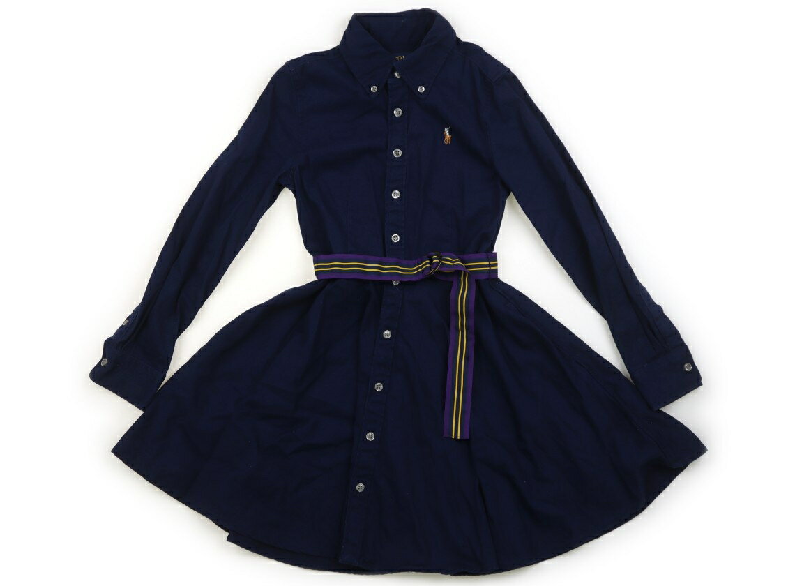 ポロラルフローレン POLO RALPH LAUREN ワンピース 130 女の子 ネイビー 子供服 ベビー服 キッズ アウトレット ユーズド 【中古】キッズ・ベビー・マタニティ