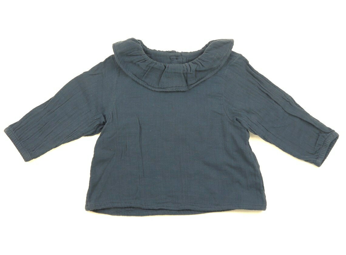 プチバトー PETIT BATEAU シャツ・ブラウス 70 女の子 ブルー、フリル 子供服 ベビー服 キッズ アウトレット ユーズド 【中古】キッズ・ベビー・マタニティ