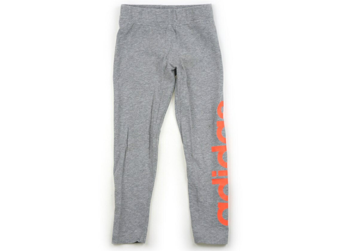 アディダス Adidas レギンス 120 女の子 グレー、ビビッドオレンジ 子供服 ベビー服 キッズ アウトレッ..