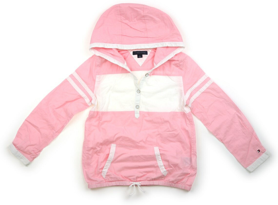 　ブランド 　Tommy Hilfiger(トミーヒルフィガー) 　カテゴリー 　パーカー 　サイズ 　120サイズ 　色 　ローズピンク、白 　状態 　★★★ 　記名 　なし 　ジャンル 　Girl 実際のサイズ表記は7。薄手コットン生地。ボタン留め。全体にシワ感があり、胸に小さく点状の茶色い汚れが複数あります。普段使いにいかがでしょうか。 ＊【状態】【サイズ】に関しての詳しい説明はこちら