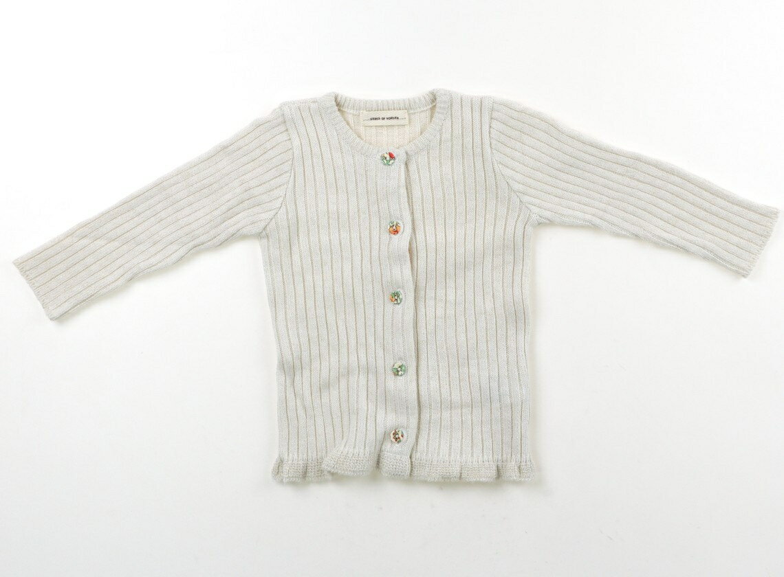 センスオブワンダー Sense of Wonder カーディガン 80 女の子 クリーム地・ゴールドラメ 子供服 ベビー服 キッズ アウトレット ユーズド 【中古】キッズ・ベビー・マタニティ