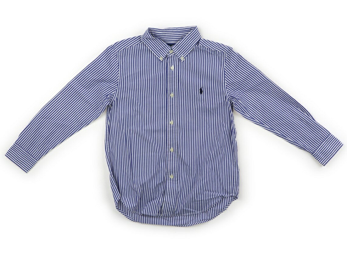 ポロラルフローレン POLO RALPH LAUREN シャツ・ブラウス 130 男の子 ブルー、白 子供服 ベビー服 キッズ アウトレット ユーズド 【中古】キッズ・ベビー・マタニティ