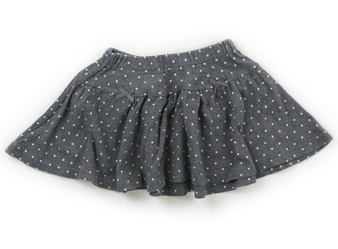 組曲 Kumikyoku スカート 100 女の子 グレー×ホワイトドット 子供服 ベビー服 キッズ アウトレット ユーズド 【中古】キッズ・ベビー・マタニティ