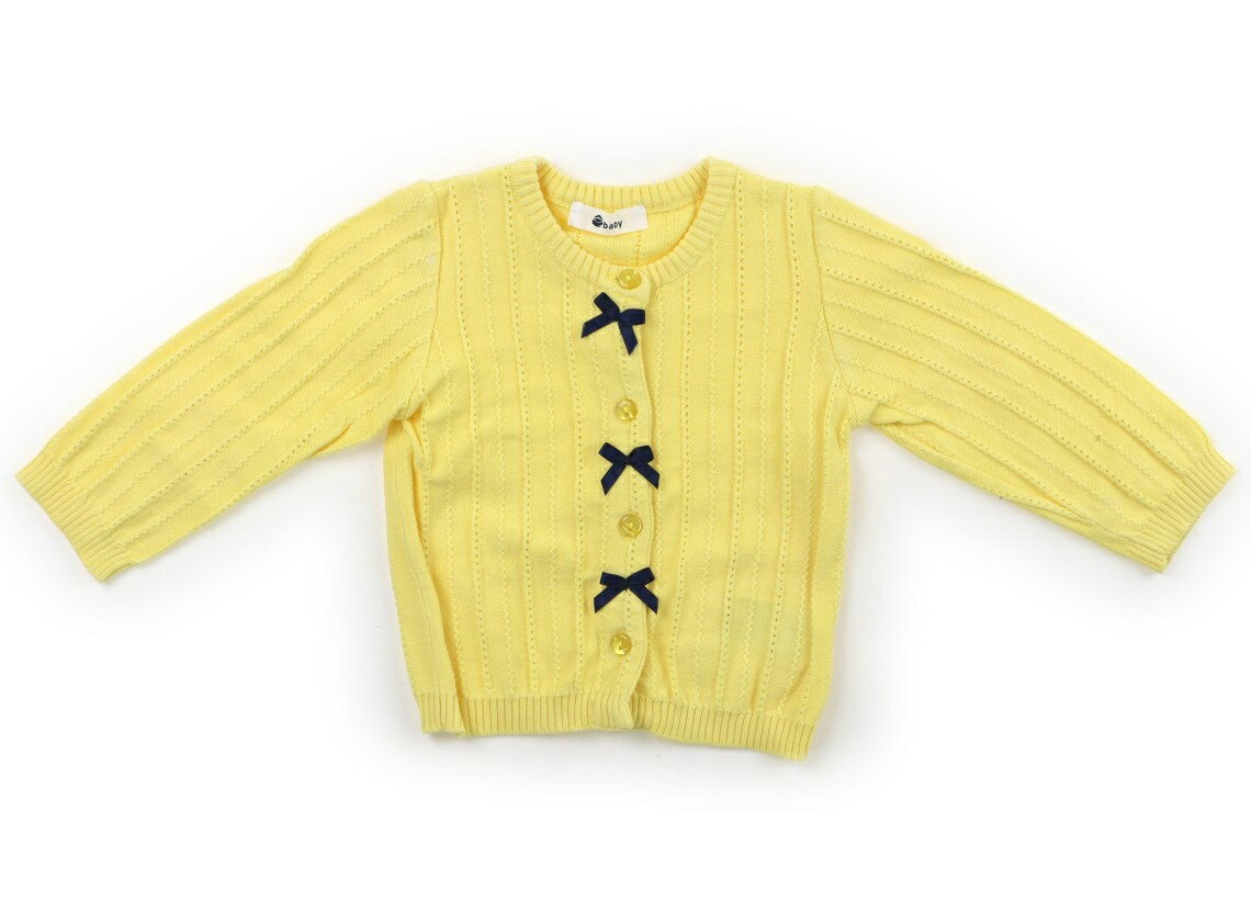 イーベビー e-baby カーディガン 80 女の子 黄色、ネイビー 子供服 ベビー服 キッズ アウトレット ユーズド 【中古】キッズ・ベビー・マタニティ