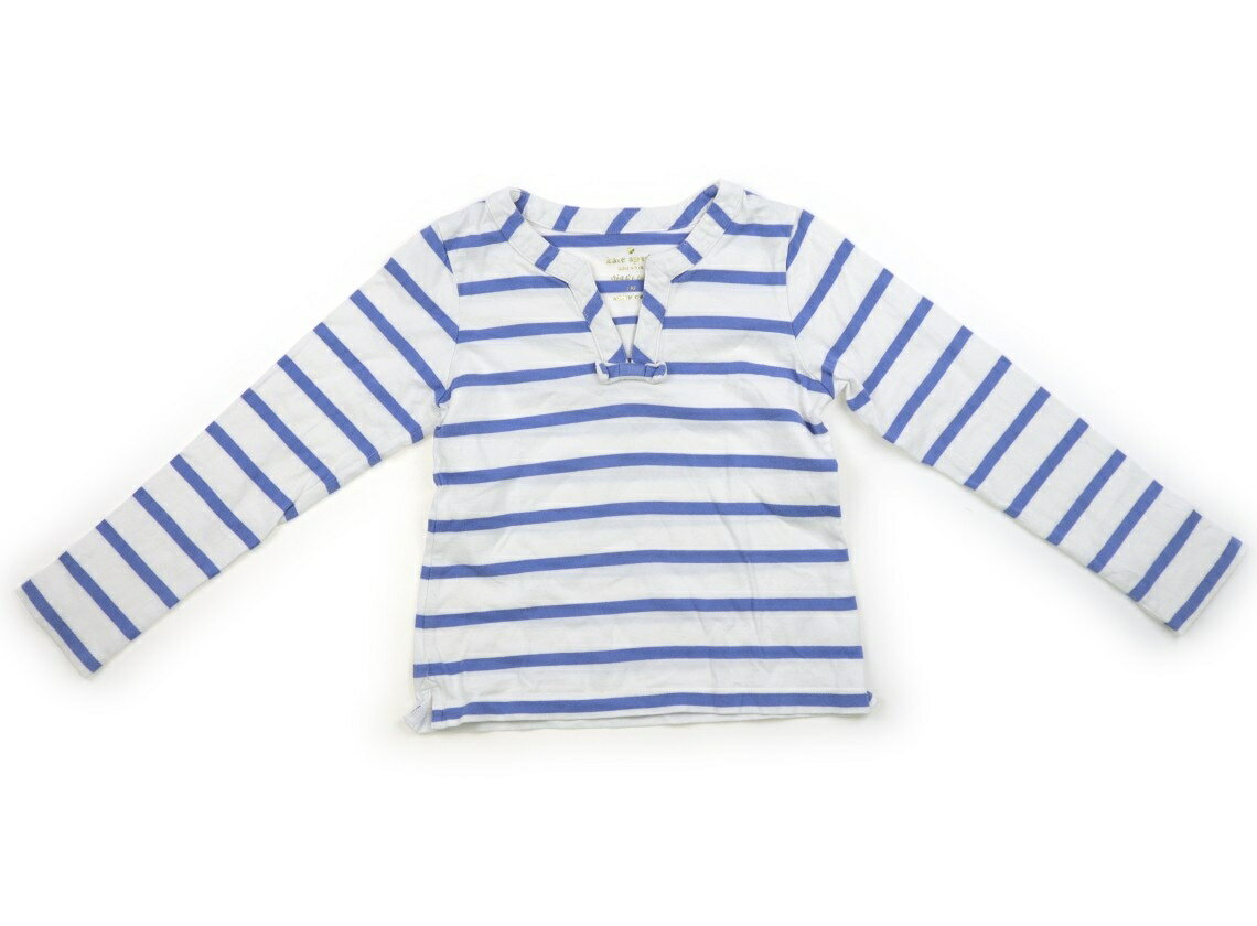 ケイトスペード Kate Spade Tシャツ・カットソー 130 女の子 白、ブルー、ボーダー 子供服 ベビー服 キッズ アウトレット ユーズド 【中古】キッズ・ベビー・マタニティ