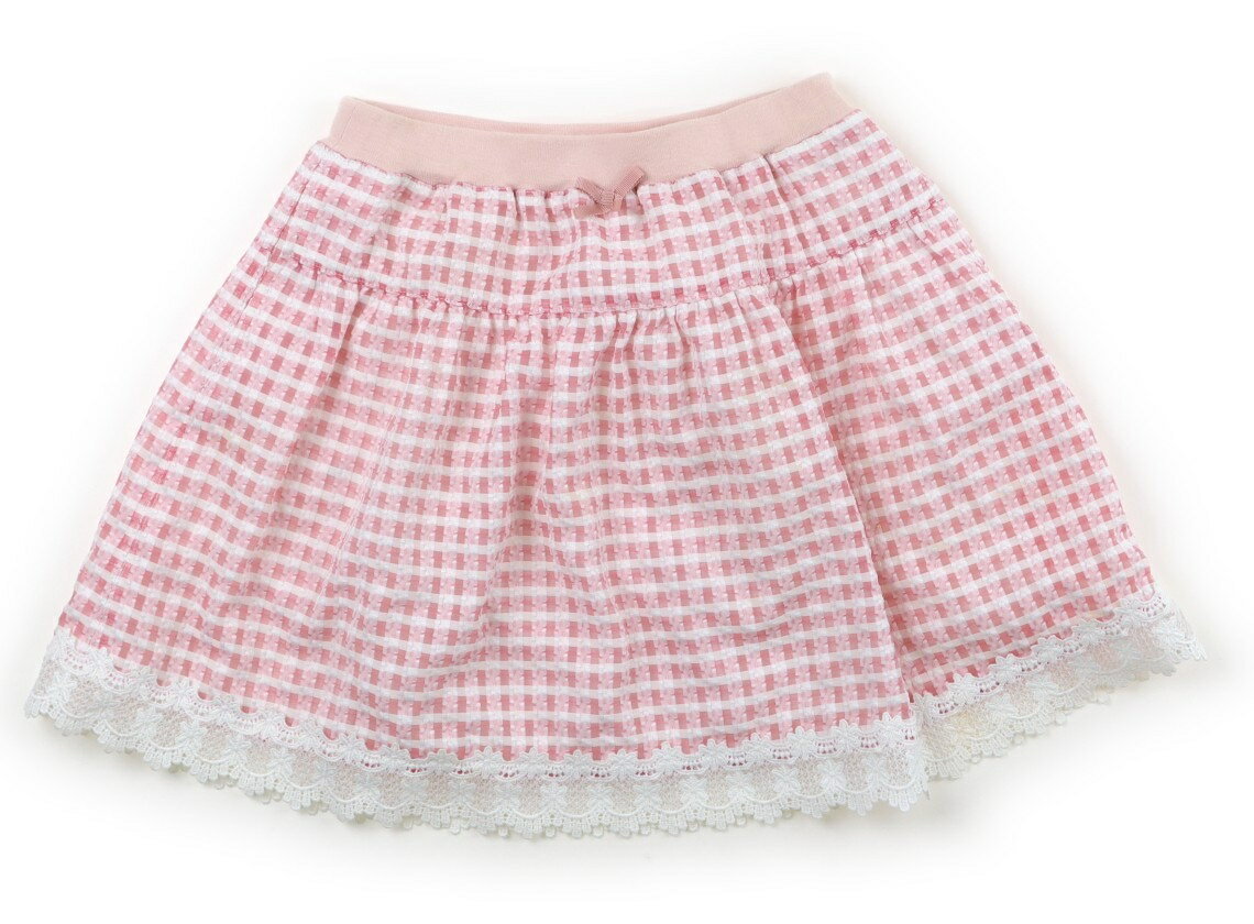 組曲 Kumikyoku スカート 130 女の子 ピンク白 子供服 ベビー服 キッズ アウトレット ユーズド 【中古】キッズ・ベビー・マタニティ