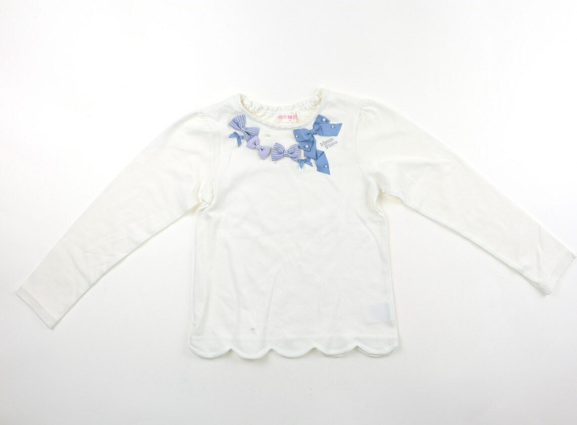メゾピアノ mezzo piano Tシャツ・カットソー 140 女の子 白 子供服 ベビー服 キッズ アウトレット ユーズド 【中古】キッズ・ベビー・マタニティ