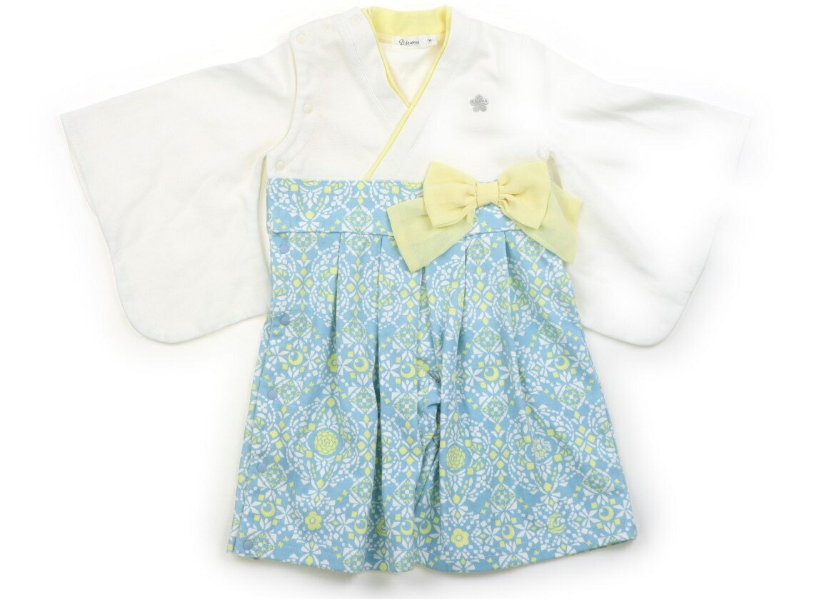 ダッドウェイ DADWAY コスチューム 70 女の子 白、黄色、ブルー、リボン 子供服 ベビー服 キッズ アウトレット ユーズド 【中古】キッズ・ベビー・マタニティ