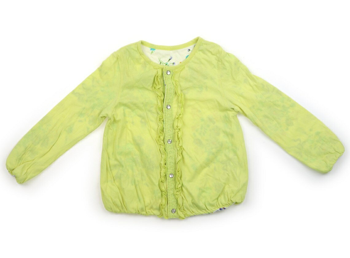 Rakuten - ハッカ HAKKA カーディガン 110 女の子 イエロー・ホワイト・草花 子供服 ベビー服 キッズ アウトレット ユーズド 【中古】キッズ・ベビー・マタニティ