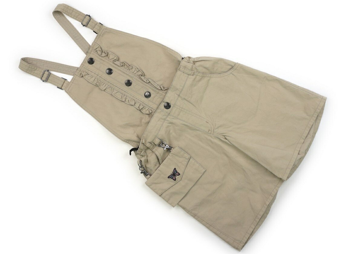 　ブランド 　ANNA SUI(アナスイ) 　カテゴリー 　オーバーオール 　サイズ 　130サイズ 　色 　ベージュ 　状態 　★★★ 　記名 　なし 　ジャンル 　Girl コットン素材。実際のサイズ表記は、130-140cm。肩紐の調節が可能です。上身頃着脱可能。ウエストにはサイズ調整ゴムが付いています。洗いざらし感があります。 ＊【状態】【サイズ】に関しての詳しい説明はこちら