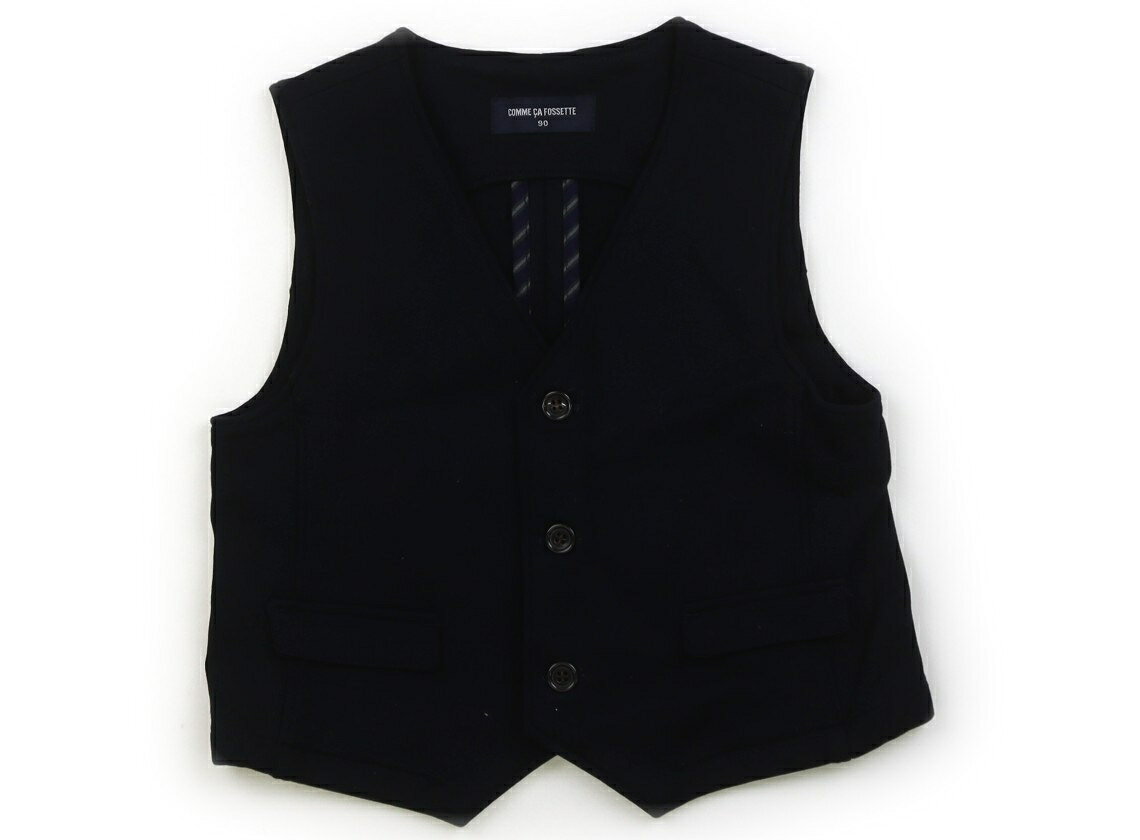 コムサフォセット COMME CA FOSSETTE ベスト 90 男の子 ネイビー 子供服 ベビー服 キッズ アウトレット ユーズド 【中古】キッズ・ベビー・マタニティ