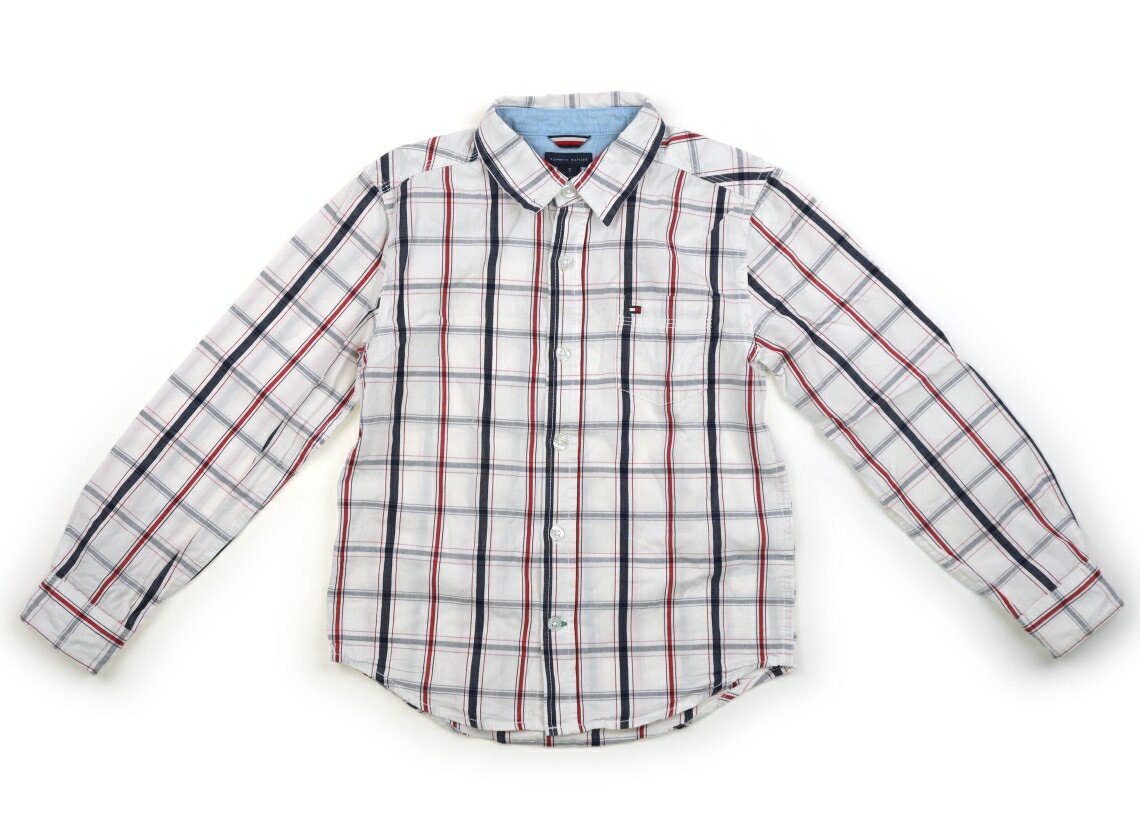 トミーヒルフィガー Tommy Hilfiger シャツ・ブラウス 120 男の子 白、紺、赤、チェック 子供服 ベビー服 キッズ アウトレット ユーズド 【中古】キッズ・ベビー・マタニティ
