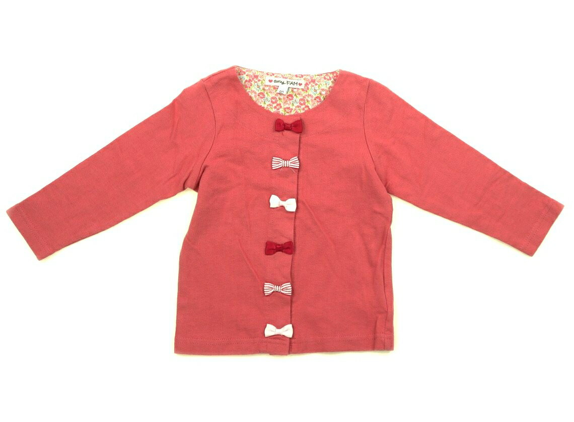 エニィファム anyFAM カーディガン 90 女の子 朱色っぽいピンク 子供服 ベビー服 キッズ アウトレット ユーズド 【中古】キッズ・ベビー・マタニティ