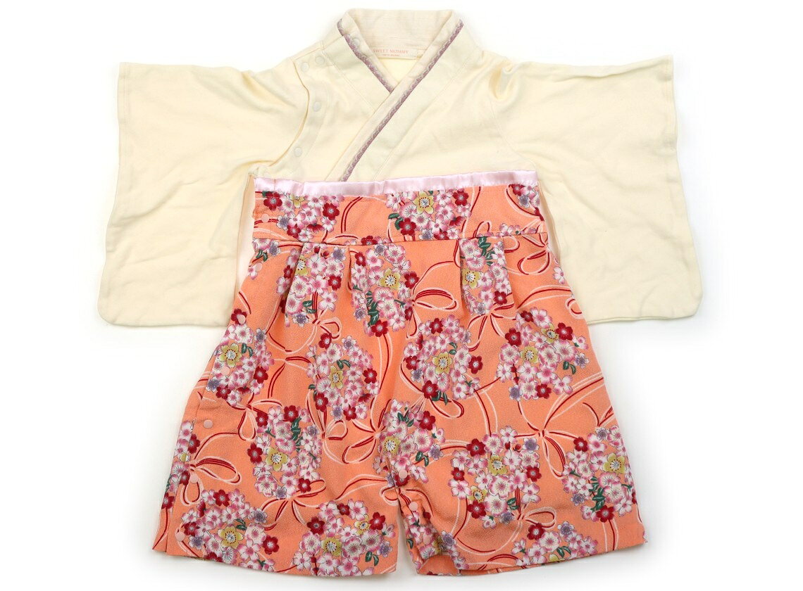 スウィートマミー Sweet Mommy コスチューム 80 女の子 アイボリー、サーモンピンク、花柄 子供服 ベビー服 キッズ アウトレット ユーズド 【中古】キッズ・ベビー・マタニティ