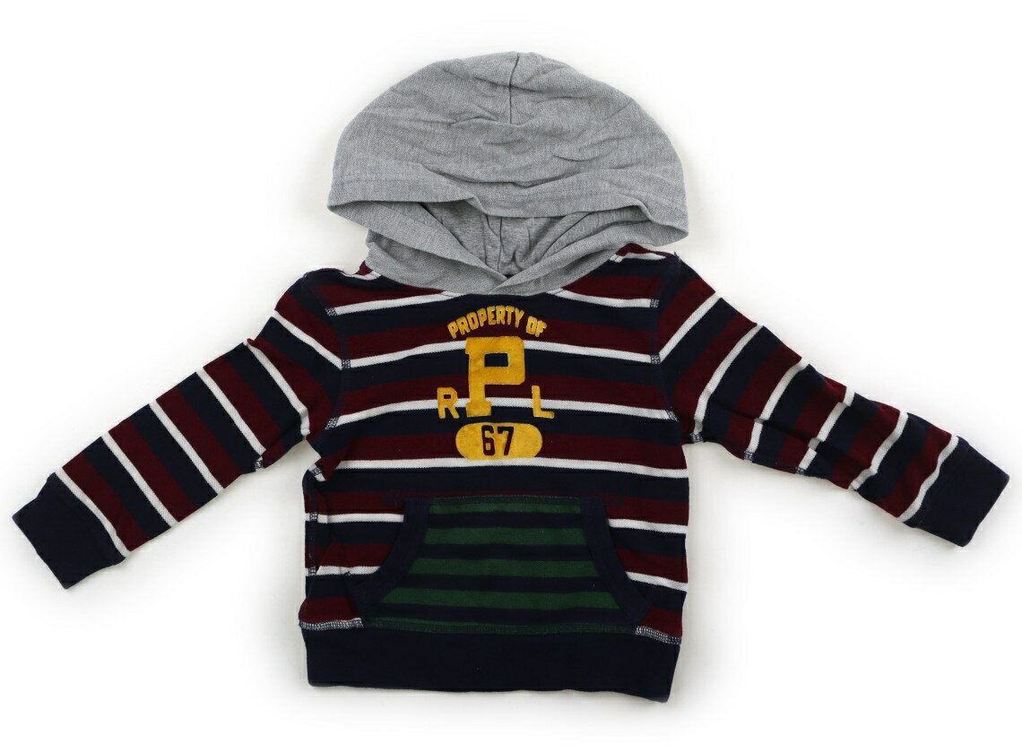 ポロラルフローレン POLO RALPH LAUREN パーカー 90 男の子 ネイビー・ボルドー・ボーダー 子供服 ベビー服 キッズ アウトレット ユーズド 【中古】キッズ・ベビー・マタニティ