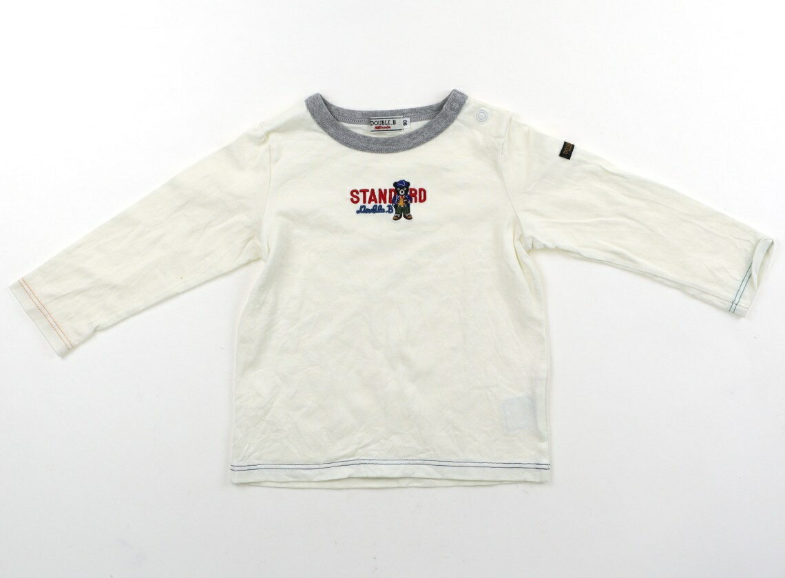 　ブランド 　Double B(ダブルB) 　カテゴリー 　Tシャツ・カットソー 　サイズ 　90サイズ 　色 　オフホワイト 　状態 　★★★ 　記名 　なし 　ジャンル 　Boy 左肩スナップボタン付き。毛羽立ち・洗いざらし感があります。 ＊【状態】【サイズ】に関しての詳しい説明はこちら