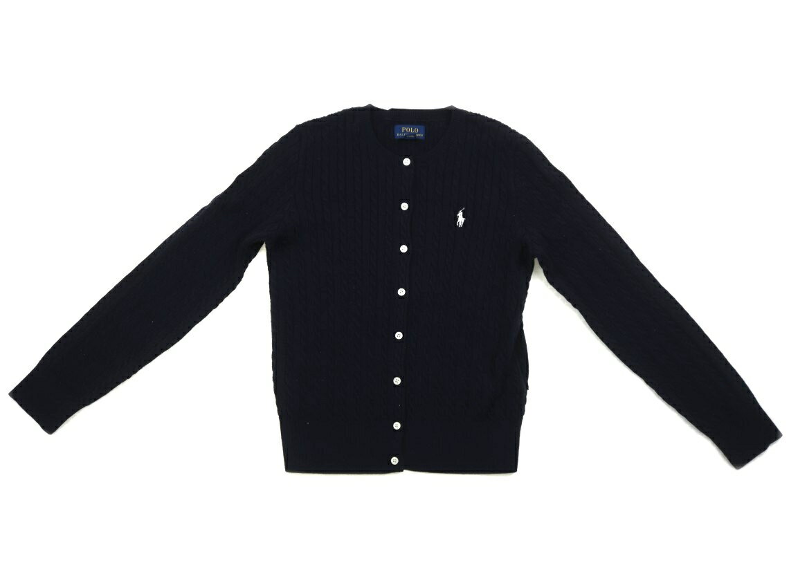ポロラルフローレン POLO RALPH LAUREN カーディガン 150 女の子 ネイビー・ケーブル 子供服 ベビー服 キッズ アウトレット ユーズド 【中古】キッズ・ベビー・マタニティ