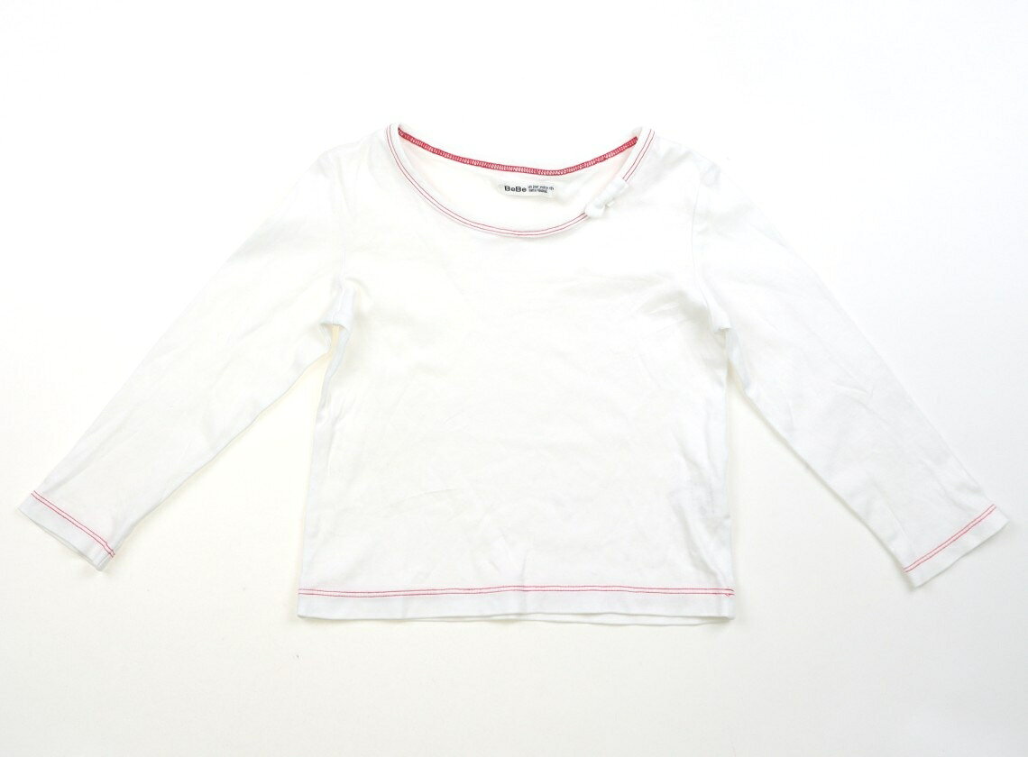 べべ BeBe Tシャツ・カットソー 100 女の子 ホワイト 子供服 ベビー服 キッズ アウトレット ユーズド 【中古】キッズ・ベビー・マタニティ
