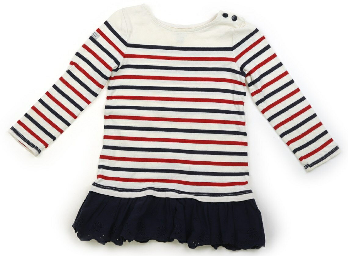 ポロラルフローレン POLO RALPH LAUREN チュニック 110 女の子 ホワイト・ネイビー・レッド 子供服 ベビー服 キッズ アウトレット ユーズド 【中古】キッズ・ベビー・マタニティ