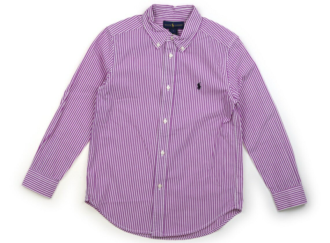 ラルフローレン Ralph Lauren シャツ・ブラウス 130 女の子 紫、白 子供服 ベビー服 キッズ アウトレット ユーズド 【中古】キッズ・ベビー・マタニティ