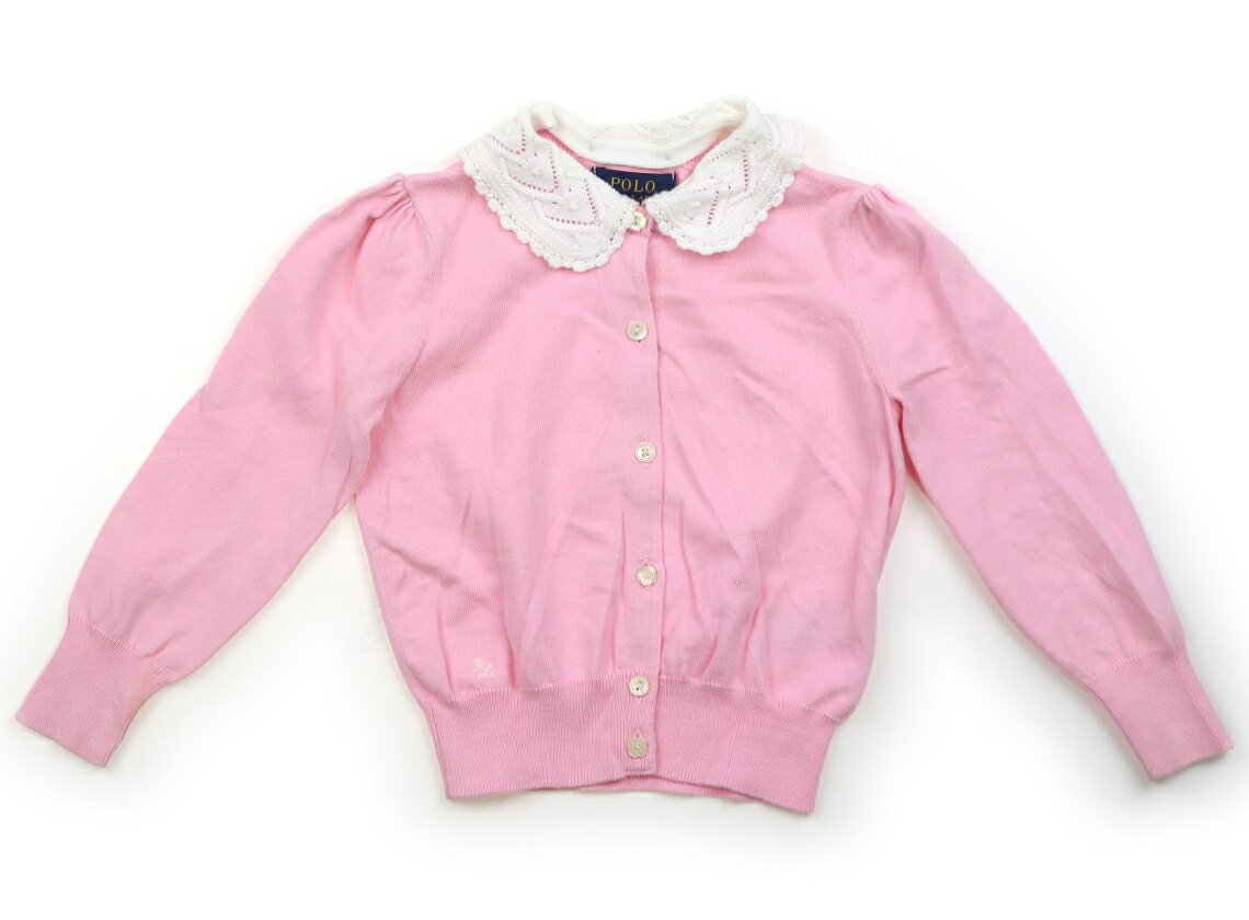 ポロラルフローレン POLO RALPH LAUREN カーディガン 100 女の子 ピンク・オフレース 子供服 ベビー服 キッズ アウトレット ユーズド 【中古】キッズ・ベビー・マタニティ