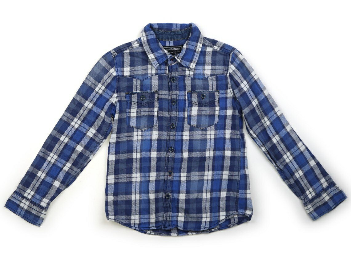 Rakuten - ザラ ZARA シャツ・ブラウス 120 男の子 ブルーチェック 子供服 ベビー服 キッズ アウトレット ユーズド 【中古】キッズ・ベビー・マタニティ