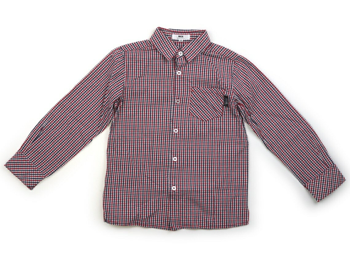 ワスク WASK シャツ・ブラウス 130 男の子 レッド・ネイビーチェック 子供服 ベビー服 キッズ アウトレット ユーズド 【中古】キッズ・ベビー・マタニティ