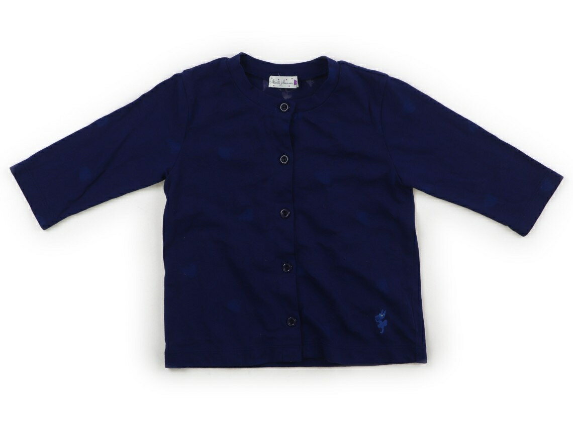 Cardigans - ニットプランナー（KP） Knit Planner(KP) カーディガン 95 女の子 ネイビー・花びら柄 子供服 ベビー服 キッズ アウトレット ユーズド 【中古】キッズ・ベビー・マタニティ