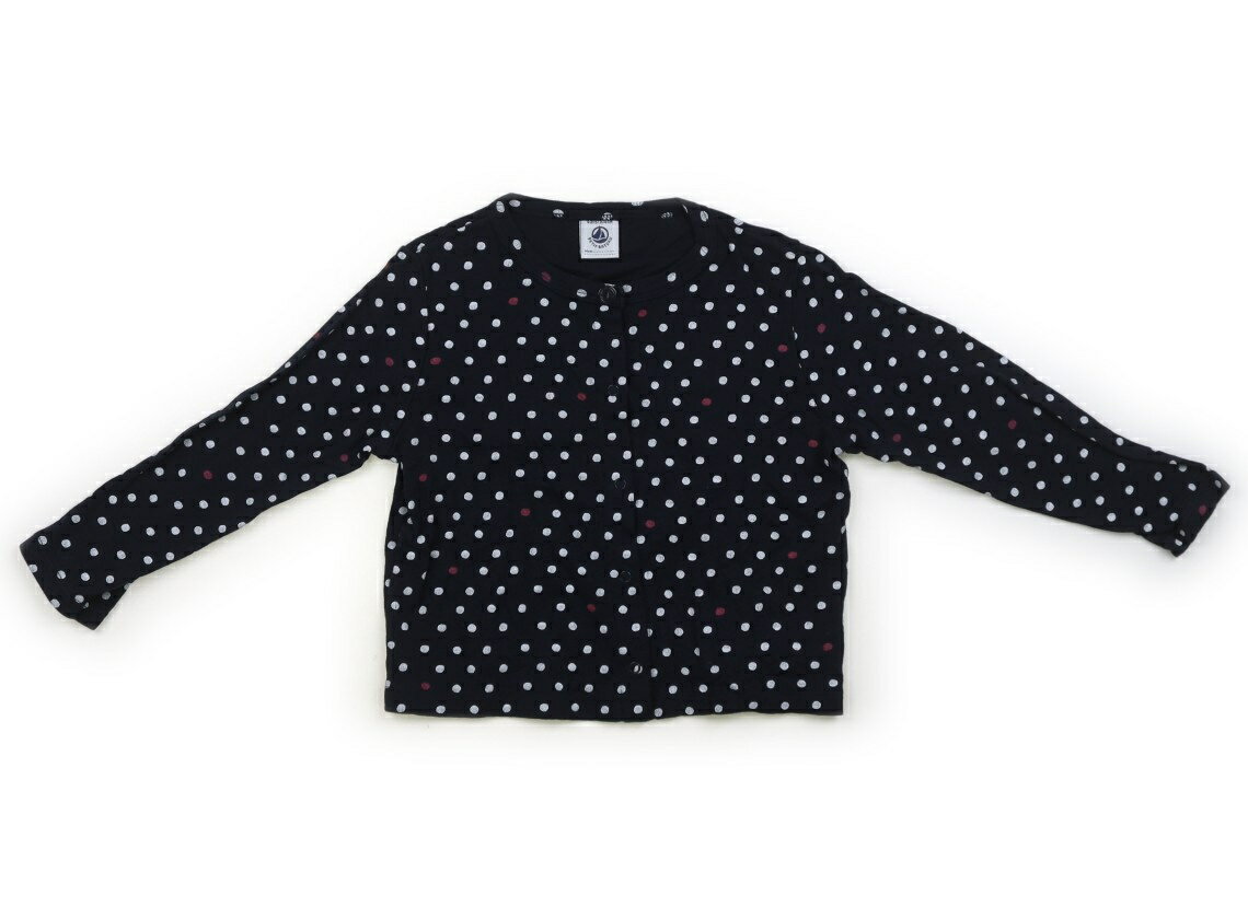 プチバトー PETIT BATEAU カーディガン 100 女の子 ダークネイビー、白、ピンク 子供服 ベビー服 キッズ アウトレット ユーズド 【中古】キッズ・ベビー・マタニティ