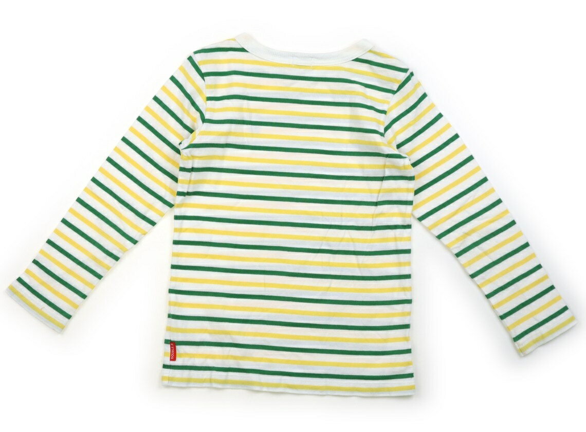 ダブルB Double B Tシャツ・カットソー 120 男の子 オフ地・イエロー・グリーンボーダー 子供服 ベビー服 キッズ アウトレット ユーズド 【中古】キッズ・ベビー・マタニティ