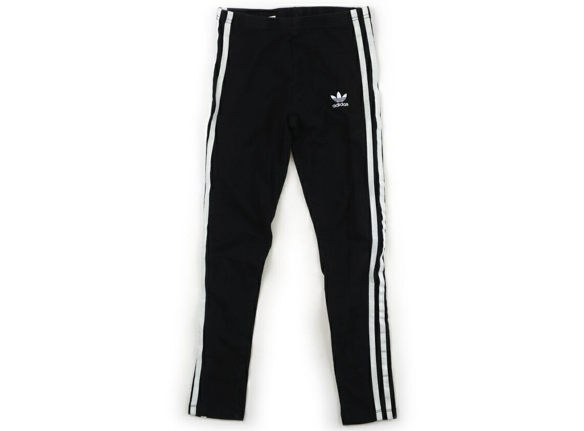 アディダス Adidas レギンス 140 男の子 ブラック 子供服 ベビー服 キッズ アウトレット ユーズド 【中古】キッズ・ベビー・マタニティ