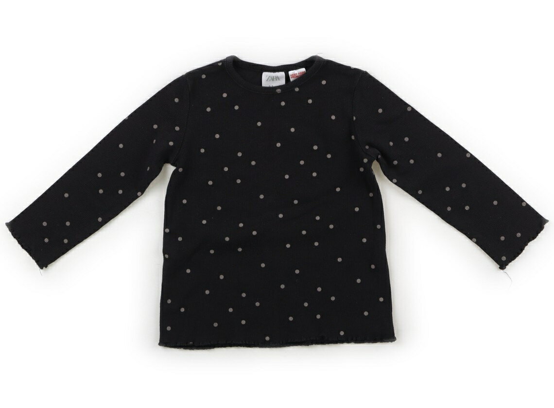 ザラ ZARA Tシャツ・カットソー 95 女の子 チャコールグレー、ピーチ、水玉 子供服 ベビー服 キッズ アウトレット ユーズド キッズ・ベビー・マタニティ