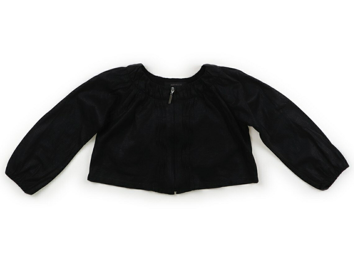 　ブランド 　ARTISAN(アルチザン) 　カテゴリー 　カーディガン 　サイズ 　110サイズ 　色 　ブラック 　状態 　★★★★ 　記名 　なし 　ジャンル 　Girl 光沢感のあるカットソー。前ファスナー開き。全体的に使用感がありますが、特に目立つ汚れはなくまだお使い頂けそうです。 ＊【状態】【サイズ】に関しての詳しい説明はこちら