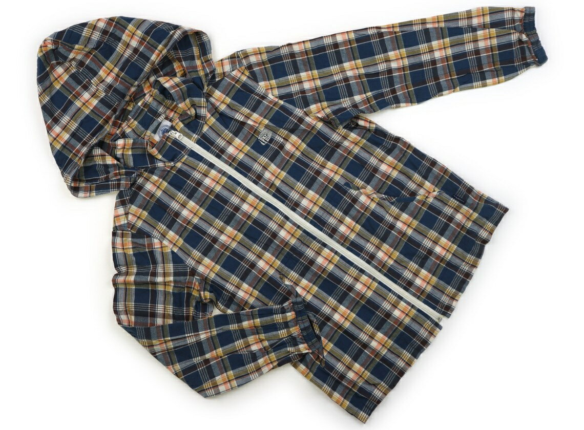 Jプレス J.PRESS パーカー 140 男の子 ネイビー・アイボリー・ベージュ・チェック 子供服 ベビー服 キッズ アウトレット ユーズド 【中古】キッズ・ベビー・マタニティ
