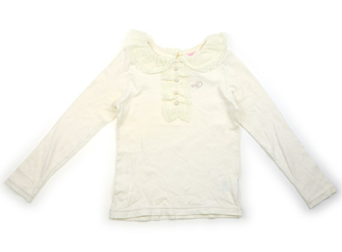 メゾピアノ mezzo piano Tシャツ・カットソー 140 女の子 オフホワイト 子供服 ベビー服 キッズ アウトレット ユーズド 【中古】キッズ・ベビー・マタニティ
