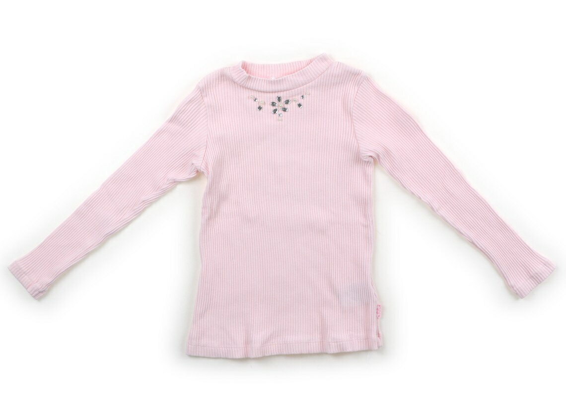 メゾピアノ mezzo piano Tシャツ・カットソー 120 女の子 ベビーピンク・ビジュー 子供服 ベビー服 キッズ アウトレット ユーズド 【中古】キッズ・ベビー・マタニティ