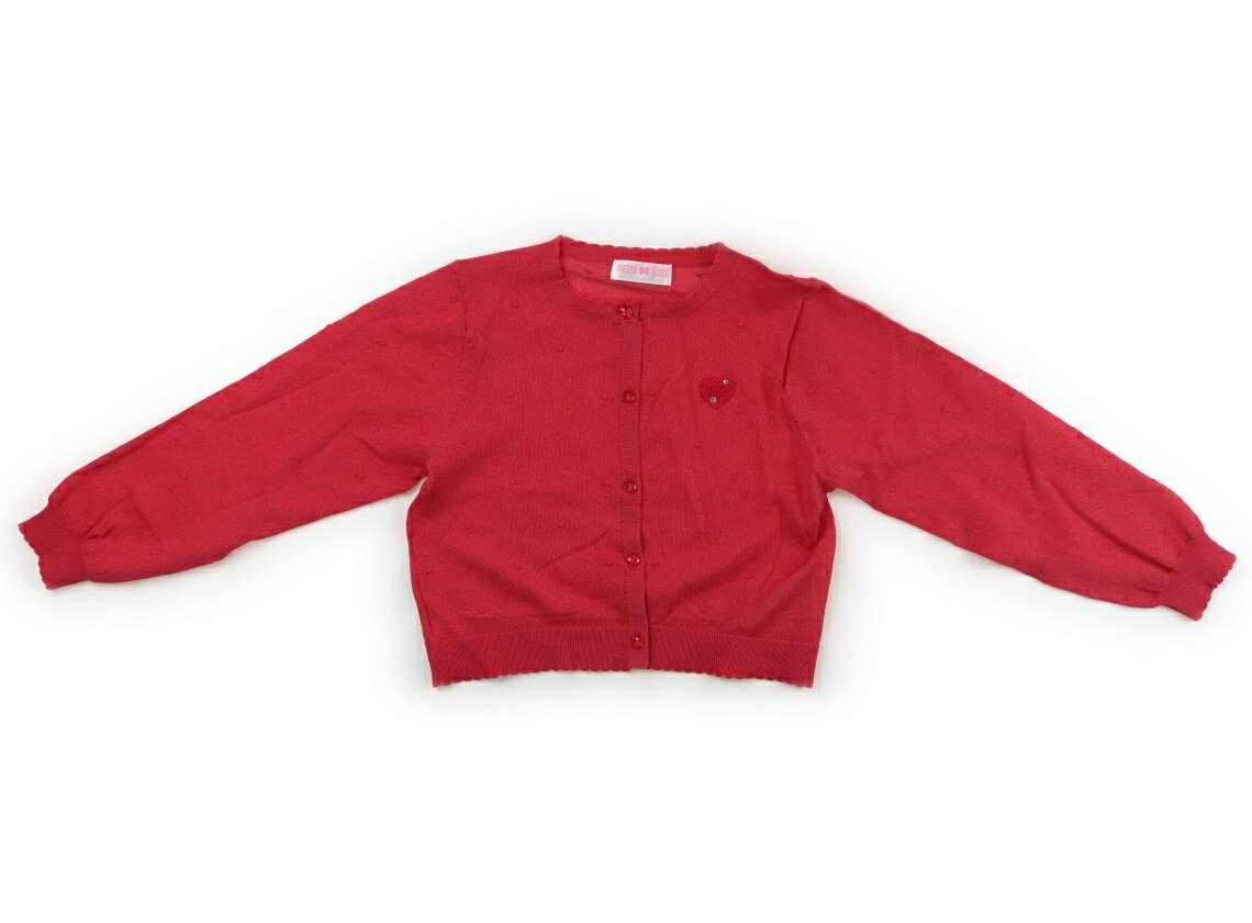メゾピアノ mezzo piano カーディガン 130 女の子 コーラルレッド 子供服 ベビー服...