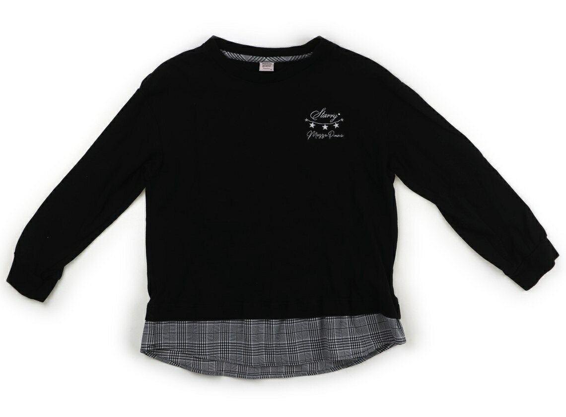 メゾピアノ mezzo piano Tシャツ・カットソー 150 女の子 ブラック・チェック 子供服 ベビー服 キッズ アウトレット ユーズド 【中古】キッズ・ベビー・マタニティ