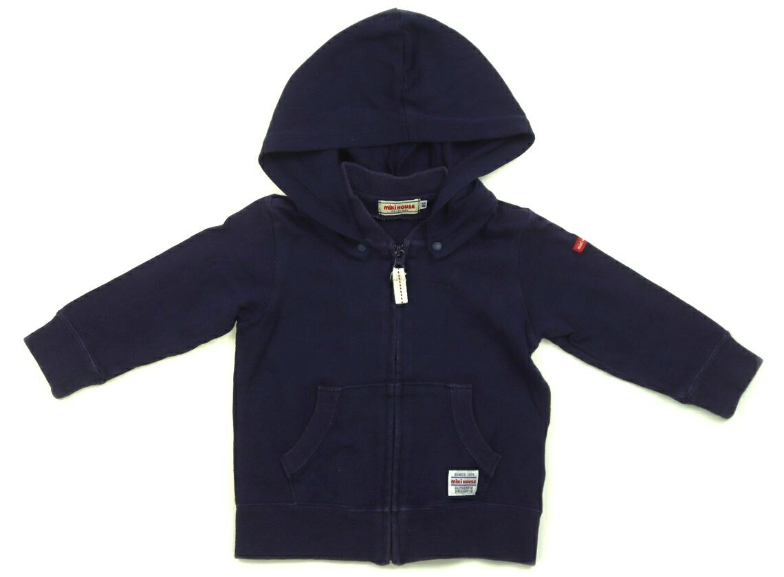 　ブランド 　miki HOUSE(ミキハウス) 　カテゴリー 　パーカー 　サイズ 　80サイズ 　色 　ネイビー 　状態 　★★（返品不可） 　記名 　なし 　ジャンル 　Boy フードの取り外しが可能です。色あせと毛羽立ち、洗いざらし感がありますが、まだまだお使いいただけます。 ＊【状態】【サイズ】に関しての詳しい説明はこちら