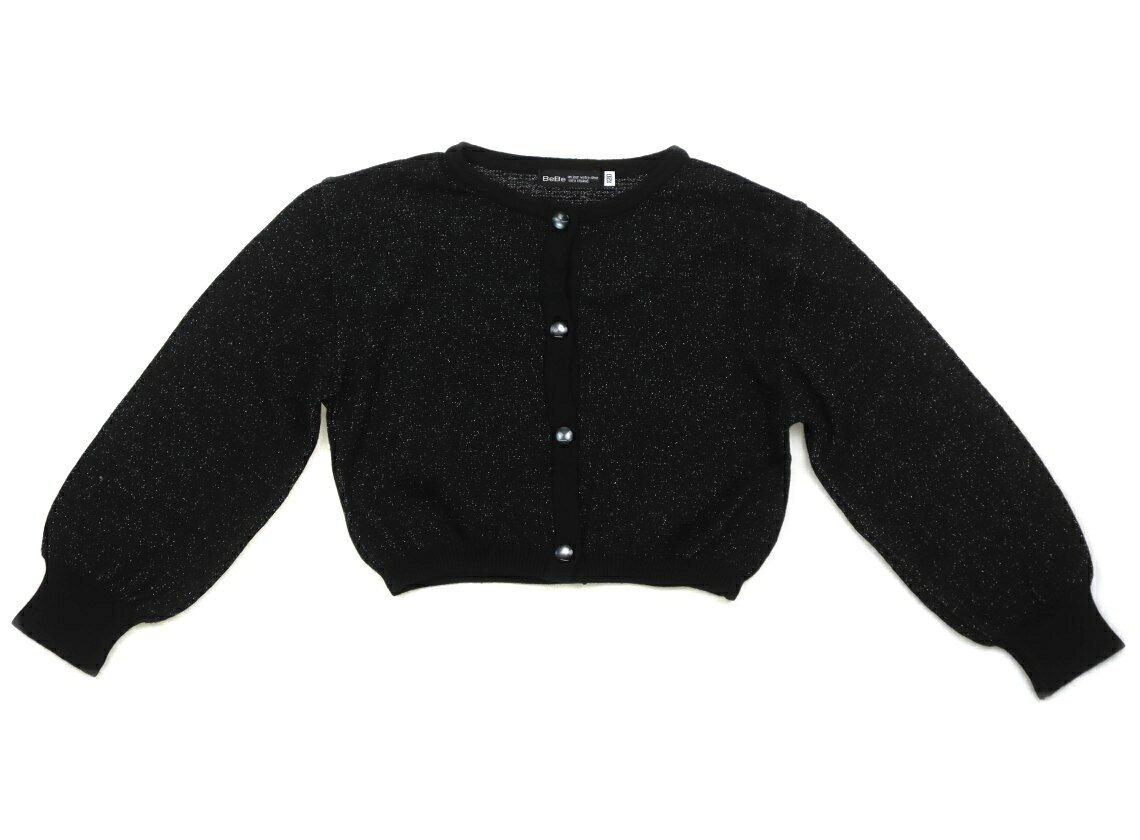 　ブランド 　BeBe(べべ) 　カテゴリー 　カーディガン 　サイズ 　120サイズ 　色 　黒、銀 　状態 　★★★ 　記名 　なし 　ジャンル 　Girl ややヨレあり。まだまだお使いいただけます。 ＊【状態】【サイズ】に関しての詳しい説明はこちら