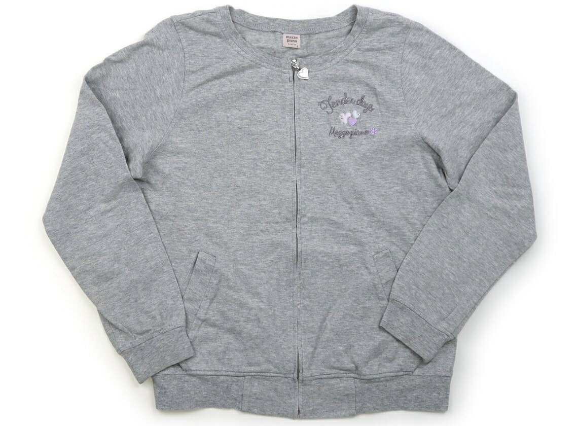 メゾピアノ mezzo piano カーディガン 160 女の子 杢グレー 子供服 ベビー服 キッズ アウトレット ユーズド 【中古】キッズ・ベビー・マタニティ
