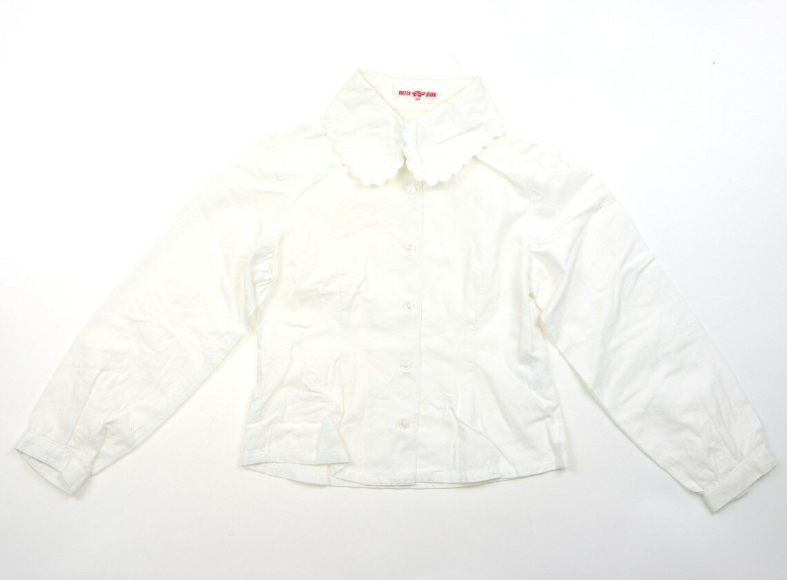 メゾピアノ mezzo piano シャツ・ブラウス 120 女の子 ホワイト 子供服 ベビー服 キッズ アウトレット ユーズド 【中古】キッズ・ベビー・マタニティ
