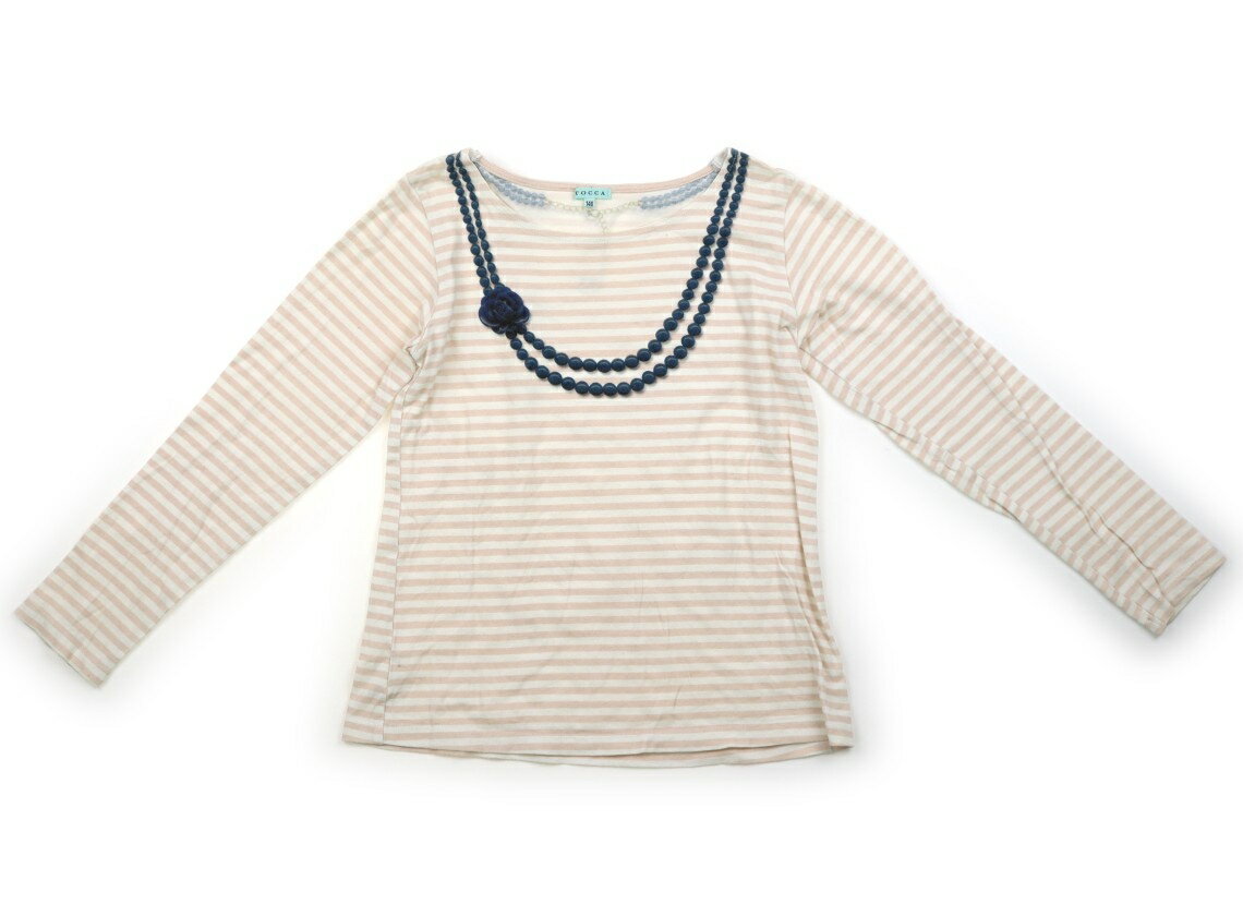 乐天商城 - トッカ Tocca Tシャツ・カットソー 140 女の子 薄ピンク、ボーダー柄 子供服 ベビー服 キッズ アウトレット ユーズド 【中古】キッズ・ベビー・マタニティ