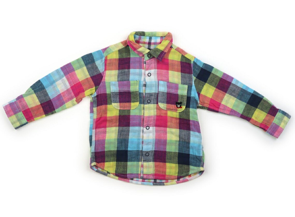 ダブルB Double B シャツ・ブラウス 100 男の子 水色、ピンク、黄、チェック 子供服 ベビー服 キッズ アウトレット ユーズド 【中古】キッズ・ベビー・マタニティ