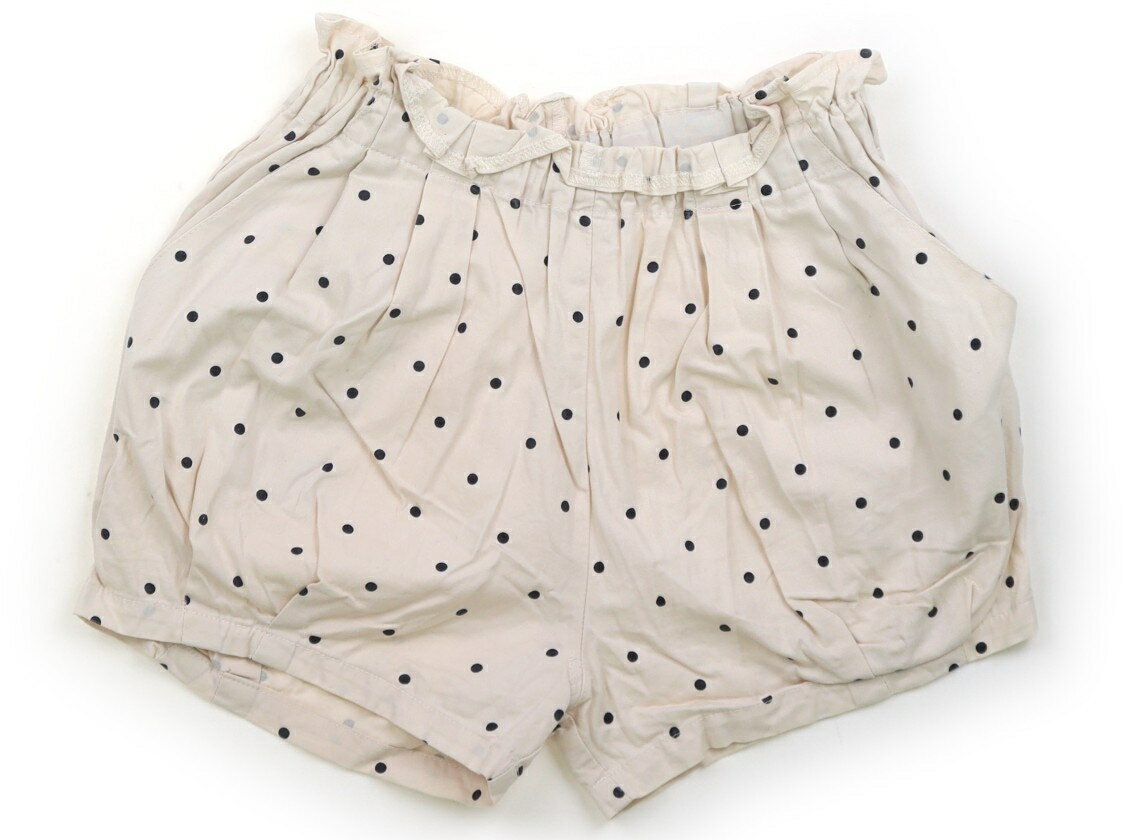 プティマイン petit main ショートパンツ 130 女の子 きなり、ドット柄 子供服 ベビー服 キッズ アウトレット ユーズド 【中古】キッズ・ベビー・マタニティ