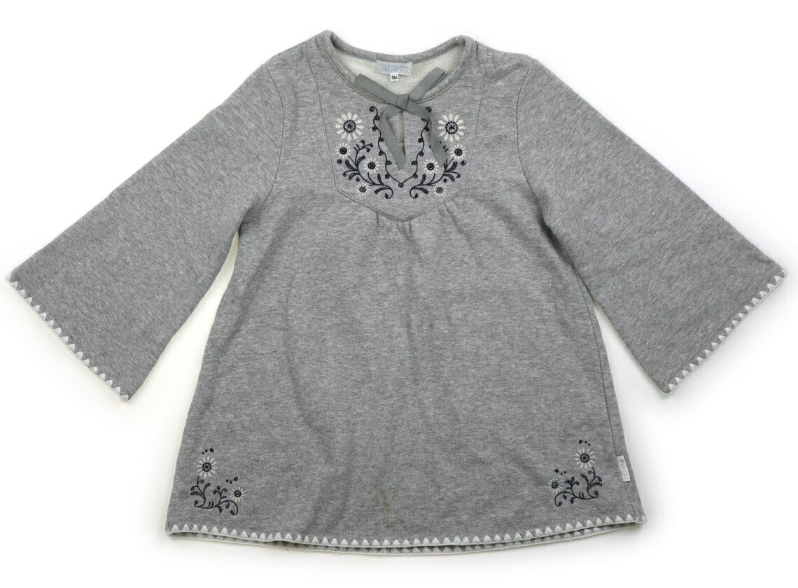 組曲 Kumikyoku ワンピース 160 女の子 グレー・アイボリー 子供服 ベビー服 キッズ アウトレット ユーズド 【中古】キッズ・ベビー・マタニティ